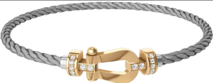 Bracelet Force Grey and plated Gold ( MOYEN MODELE )