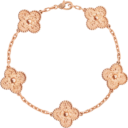 Bracelet VC  Alhambra Pink gold 2 ( REAL GOLD )