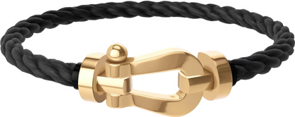 Bracelet Force Black and plated Gold ( GRAND MODELE )