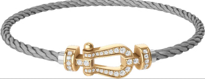 Bracelet Force Grey and plated Gold ( MOYEN MODELE )