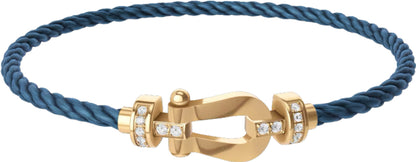 Bracelet Force Blue Night and plated Gold ( MOYEN MODELE )