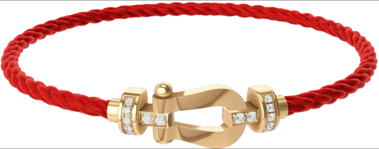 Pulsera Force Red y baño de Oro (MODELO MEDIANO)